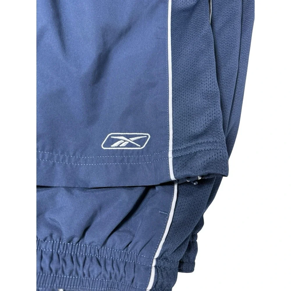 VINTAGE Reebok Pants Adult XL Blue White Track Jogger Lightweight 90s‎